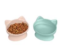 Kitty City Raised Cat Ear Bowls, Small Bowls 2pk (Pastel)