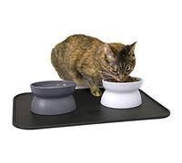 Kitty City Raised Cat Food Bowl Collection/Stress Free Pet Feeder and Waterer and Slow Feed Bowls