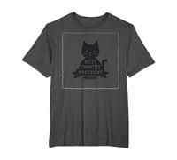 Kitty Commit President Cute Cat Lover T-Shirt, Men's Big and Tall, Dark Heather Grey, 4X Tall