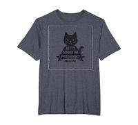 Kitty Commit President Cute Cat Lover T-Shirt, Men's Big and Tall, Heather Blue, 2X Tall