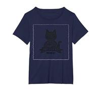 Kitty Commit President Cute Cat Lover T-Shirt, Women's Plus, Navy, 6X