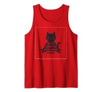 Kitty Commit President Cute Cat Lover Tank Top, Men, Red, S