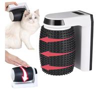 Kitty Corner Brush Wall Mounted Cat Grooming Massager | Cat Cheek Scrub Brush, Corner Scratcher with Catnip, Facial Massage Brush for Gat, Standard, Consulte la descripción
