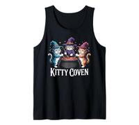 Kitty Coven Adorable Witch Cats, Magical Cauldron Halloween Tank Top