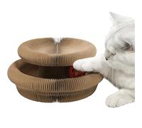 Kitty Curls Cat Toy - Magic Organ Cat Scratcher & Enrichment Toy - Foldable Interactive Kitten Puzzle - Indoor Cardboard Play - Enrichment, Exercise & Stimulation - Curl/Aesthetic Design