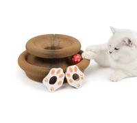 Kitty Curls Cat Toy - Magic Organ Cat Scratcher & Enrichment Toy - Foldable Interactive Kitten Puzzle - Indoor Cardboard Play - Enrichment, Exercise & Stimulation - Curl/Aesthetic Design