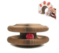 Kitty Curls Magic Cat Scratcher Board with Ball Toy: Interactive Indoor Adventure for Cats, Ideal Scratching & Play Tool, Provides Mental & Physical Stimulation for Your Feline Friend