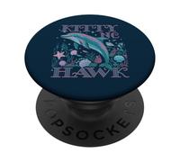 KITTY HAWK NC DOLPHIN LOVER COLORFUL BEACH SOUVENIR PopSockets Adhesive PopGrip