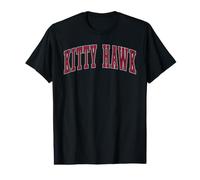 Kitty Hawk North Carolina Souvenir College Style Red Text Value Graphic T-Shirt