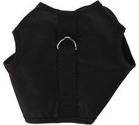 Kitty Holster Cat Harness - Cat Walking Harness, Secure & Comfortable, Ultra-Strong Hook-and-Loop, Soft Breathable Cotton, Made in USA - Black, XS