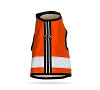 Kitty Holster Reflective Cat Harness, High Visibility Cat Vest for Day and Night - Safe, Breathable and Washable Cotton, Ideal for Walking and Travel, Orange, Small to