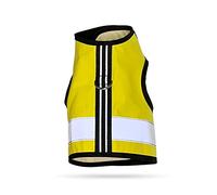 Kitty Holster Reflective Cat Harness, High Visibility Vest for Day and Night, Safe, Breathable and Washable Cotton, Ideal for Walking and Travel, Sunshine Yellow, S to M