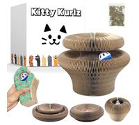 Kitty Kurlz Cat Toy, Reversible Infinity Style Magic Organ Cat Toy Made from Recycled Corrugated Cardboard Long Lasting (F-Shaped)