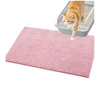 Kitty Litter Mat 59x23, Cat Box Mat Super Soft for Cat's Paws Cat Litter Box Mat Easy to Clean,pink