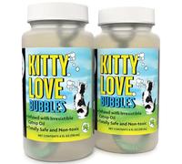 Kitty Love Bubbles: 2 Pack 4oz Bottles of Catnip Scent Bubbles for Cats, Non-Toxic and Allergen-Free, Bring Out Your Cat's Inner Hunter with Hours of Fun and Exercise