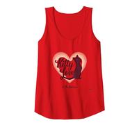 Kitty Love is The Best Love: Cat Lover Heart Tank Top, Women, Red, XL