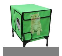 Kitty Refuge Outdoor - Weatherproof Wooden Cat, Wild Pet Housing, Raised Wooden House, Insulated Rainproof Cat Yards, Escape Hat, Cosy Retreat for Stray Cats, Gar