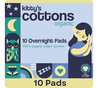 Kitty’s Cottons Organic Cotton Sanitary Pads Overnight | Heavy Flow Sanitary Towels for Women | Period Pads with Wings | Ultra-Thin Natural Pads | Sensitive Skin & Rash-Free | Biodegradable Pack of 1
