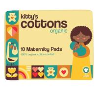 Kitty’s Cottons Organic Maternity Pads with Wings |10 Count | Postpartum Pads | Heavy Absorbent, Soft & Breathable | Fragrance-Free, Chlorine-Free