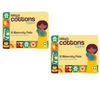 Kitty’s Cottons Organic Pads - 10 Count | Maternity Pads | Extra Absorbent, Hypoallergenic, Soft & Breathable | Fragrance-Free, Chlorine-Free (Pack of 2- Maternity Pads)