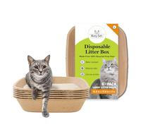 Kitty Sift (6-Pack) Disposable Cat Litter Box, Sustainable, Clean - Large, 6-Pack