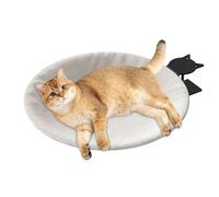 Kitty Table Sanctuary - Attached Hanging Cradle, Washable Fabric Nesting, Secure Perching Structure Delivering Comfortable Napping Accessibility | Indoor Residence Chairside Desktop Leisure