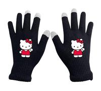 Kitty Winter Gloves, Kitty Gloves, Knit Glove Touchscreen Glove Thermal
