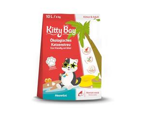 KittyBay - Meowtini - ECO cat litter clumping and dust-free, cassava white, 10 litres