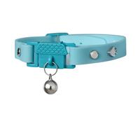 Kittyrama Cat Collar with Bell. As Seen in VOGUE. Breakaway, Quick Release, Hypoallergenic, Vet Approved. Lightweight Kitten Collar. Soft & Comfy. Aqua