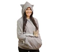 KITTYROO Cat Hoodie, The Original AS SEEN ON TV Kitty Carrying Sweatshirt, with Super Soft Kangaroo Pet Pouch (X-Large)
