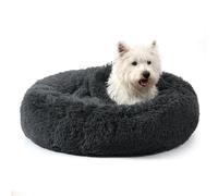 KITTYWOO Calming Donut Dog Bed with Hooded Blanket - Plush Fluffy Cave Bed for Small & Medium Dogs, Machine Washable Anti-Anxiety Pet Bed for Cats