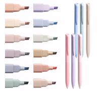 kitudaty 18 Pastel Highlighters Stationery Set, 12 Aesthetic Highlighters, and 6 Fineliner Pens, Morandi Color Highlighter Pen for Journals, Bibles, Notebooks, School Office Supplies