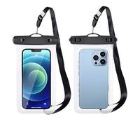 kitudaty 2pcs Practical Black Handheld Machinery Waterproof Bag - Multi-Purpose Bag Is Suitable For Swimming And Translucent Waterproof Handheld Drying Tools, Suitable For All Kinds Of Mobile Phones