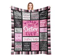 kituzol Sister Gifts Blanket 50"×60", Sister Birthday Gifts from Sister, Big Sister Gift, Bestie Gift for Sister, Sister Gift Idea, Graduation Gifts for Sister, Sister Throw Blanket, Soul Sister Gift