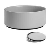 Kitwinney Large Dog Bowls, Non Slip Heavy Ceramic Dog Food and Water Bowl with Silicone Base, 8" Pet Feeding Bowl for Small, Medium, and Big Dogs (Grey, 8 Inches)