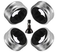 Kitwinney Stainless Steel Wine Bottle Collars, Classy Wine Collar Drip Rings, 4 Pack Simple and Durable Wine Drop Stoppers with Velvet Felts, Small Handy Gadgets for Kitchen and Bar