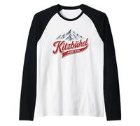 Kitzbühel Austria Mountain Ski Resort Retro Alps Graphic Raglan Baseball Tee