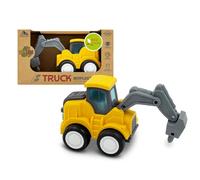 Kitzomi Construction Drill Truck Car Toy for 2-6 Year Old Boy Girl | Press Truck and Pull Back Car Sand Toy | Safe Wheat Straw Material Toddler Toy | Christmas Birthday Gift for 18M+ Boys Girls