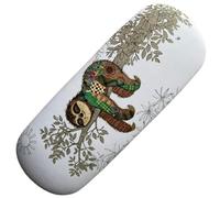 KIUB Hard Glasses Case with Sloth Design Resting on Branch, white, M