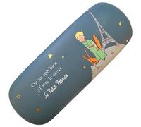 KIUB Hard Glasses Case with The Little Prince with Fox and the Eiffel Tower of Paris Design Blue Grey Background, white, M