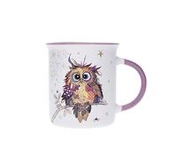 Kiub Mug with Animals - Woodland Owl Design - Fine Porcelain Material - Capacity 320 ml