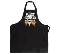 KIUEZIR Cooking Apron for Women Men, Waterproof Linen Fabric Material with Big Pockets, Unisex Funny Chefs Aprons for Home Kitchen, 40th Birthday Presents for Friends or Family Members