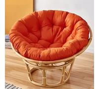 KIUGOP Papasan Chair Cushion, Round Papasan Chair, Cushion for Papasan Chair, Cushion, Polyrattan Chair, Hanging Chair Cushion, Papasan Chair Cushion, Orange, 120 x 120 cm