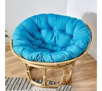KIUGOP Papasan Chair Cushion, Round Papasan Chair, Cushion for Papasan Chair, Cushion, Polyrattan Chair, Hanging Chair Cushion, Papasan Chair Cushion, Blue, 110 x 110 cm