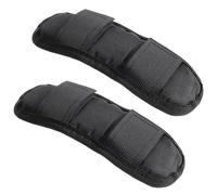 Kiuiom 2PCS Removable Shoulder Pads For Bags,Soft Shoulder Strap Pad Reusable,Extra Thick Backpack Strap Pads Removable,Adjustable Breathable Fastener Cushions For Bag,Enhance Relieve Pressure,Black