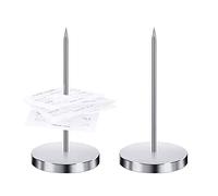 Kiuiom Metal Receipt Holder, 2 x Note Skewers, Sturdy & Durable, for Home, School, Kitchen, Restaurant, Hotel
