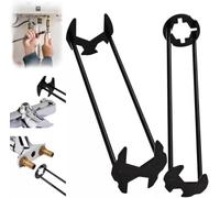 Kiuiom Multifunctional Sink Spanners,Multifunctional Basin Wrench,7 Sizes Tap Wrench Tool Plumbers Wrench, Sink Wrench Plumbers Spanner, Universal Under Sink Plumbers Wrench for Every Household,2PC