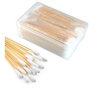 KIUSOWAYD 400Pcs 6 inch Long Cotton Swabs with Box, Strong Cotton Buds with Wooden Sticks for Dog Ear Cleaning Pet Care or Makeup