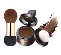 Kivinia Hairline Powder, Root Touch Up Hair Color Powder with Puff and Brush for Gray Coverage, Thinning Hair and Bald Spots, Safe Convenient Waterproof and Sweat-Proof, Easy Application - Brown