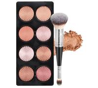 Kivinia Makeup Contour Palette Set, 8 Colors Waterproof Long Lasting Matte Face Contour Palette with Makeup Brush, Eyeshadow Concealer Blusher and Highlighter All in One Make Up Gift Set for Women